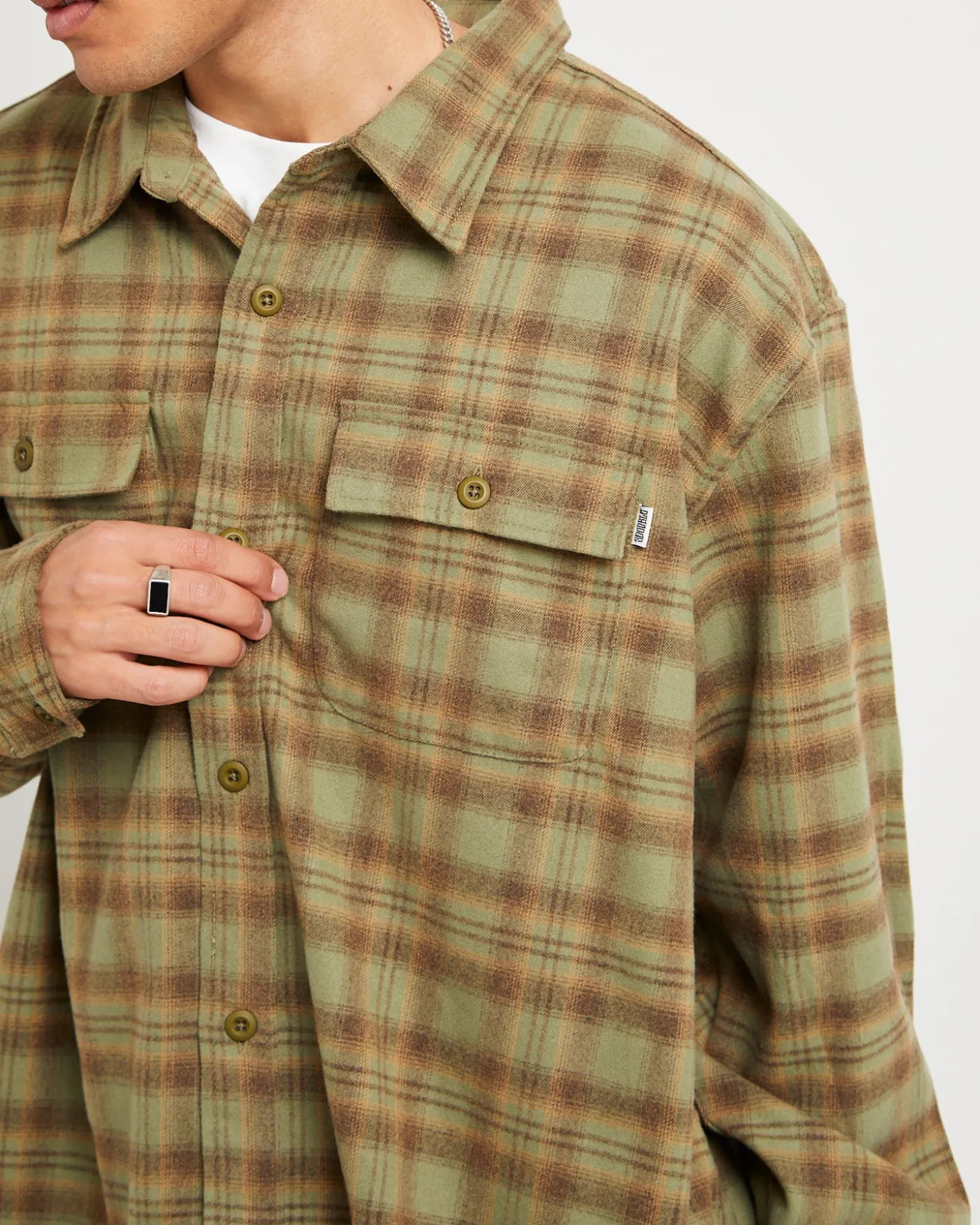 Plaid Long Sleeve Overshirt