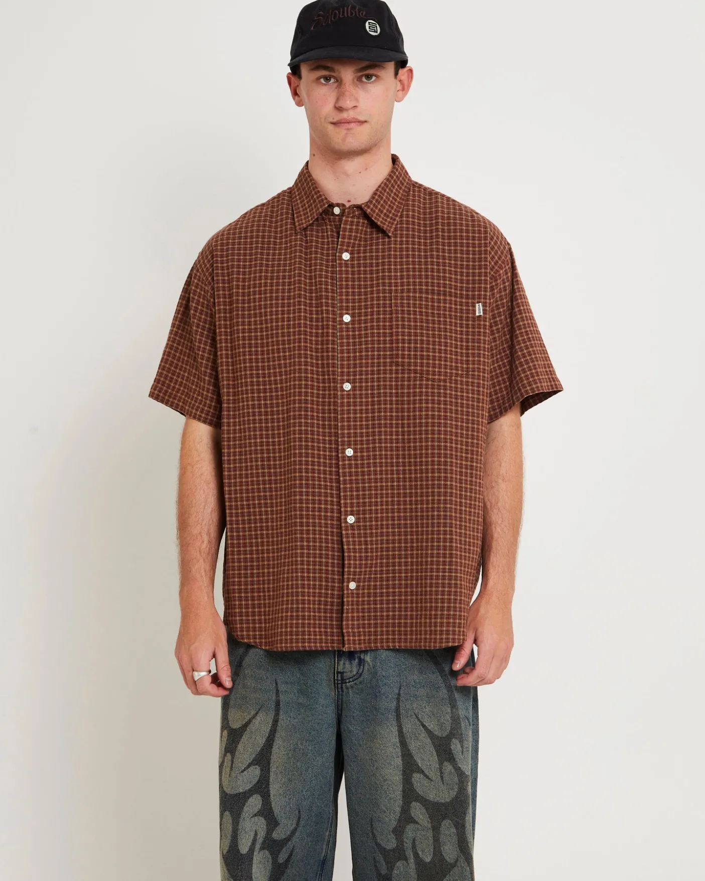 Point Plaid Summer Short Sleeve Shirt
