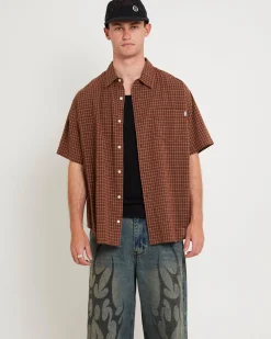 Point Plaid Summer Short Sleeve Shirt