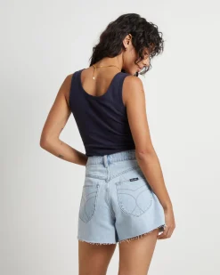 Pointelle Toni Tank Top in Navy