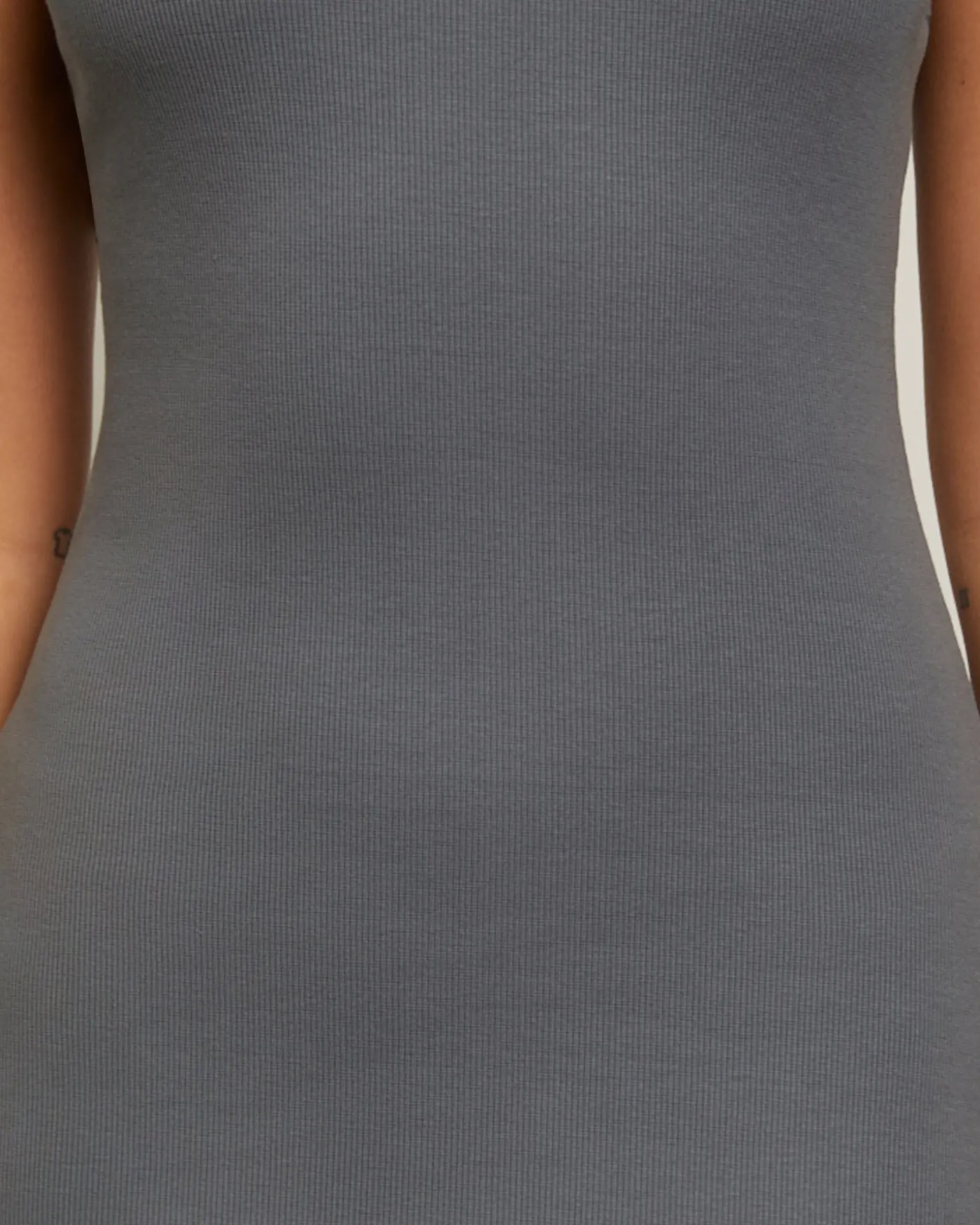 Racer Back Midi Dress in Slate Grey