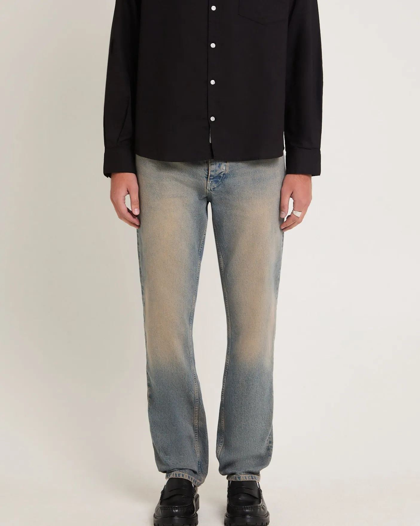 Ray Straight Denim Jeans Salt