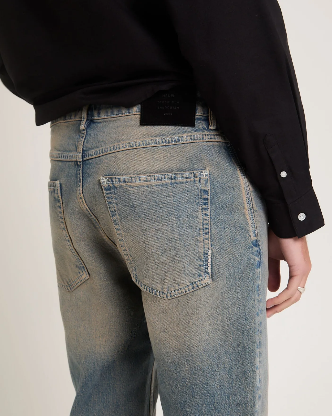 Ray Straight Denim Jeans Salt
