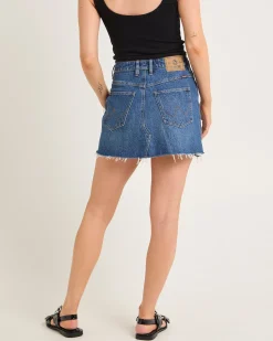 Repair Denim Mini Skirt
