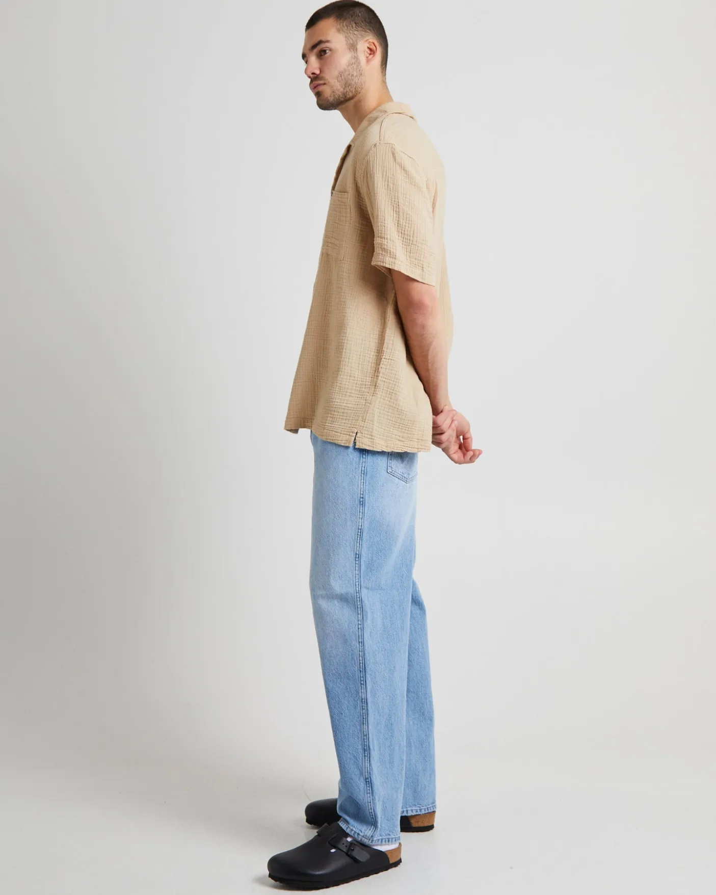 RESORT SHIRT CREPE DRIFTWOOD