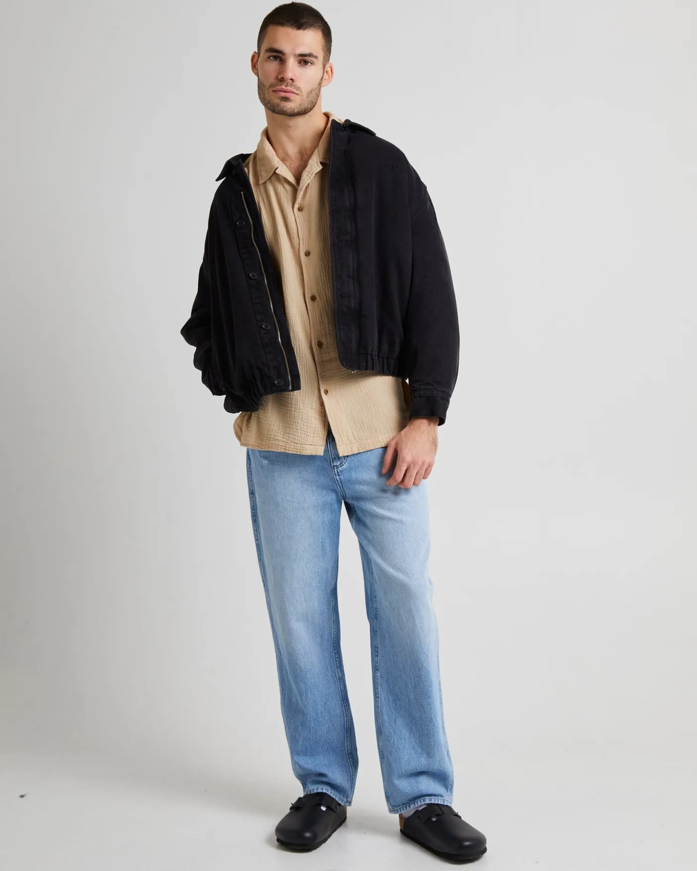 RESORT SHIRT CREPE DRIFTWOOD