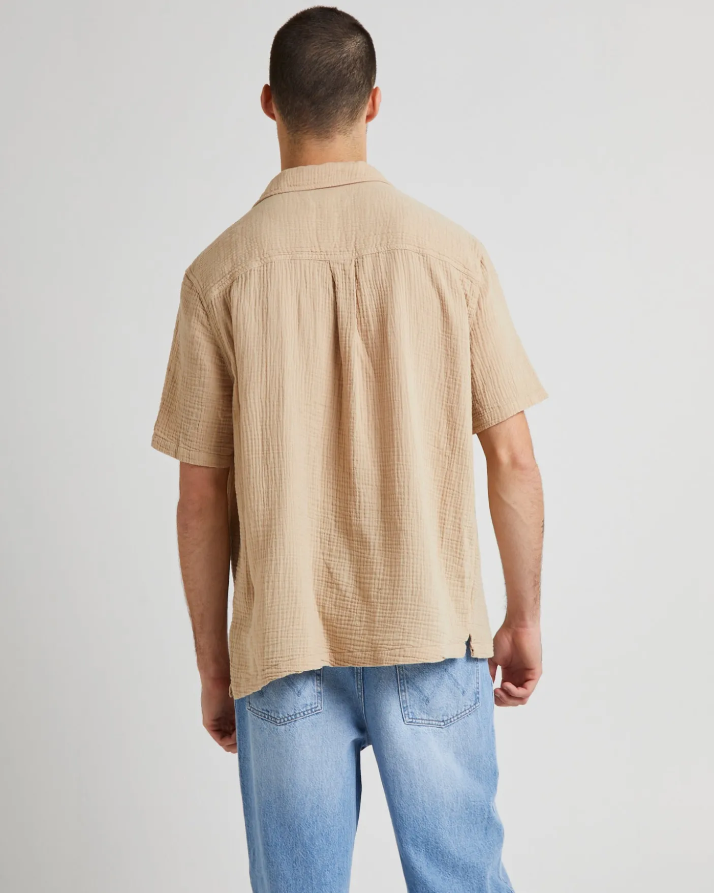 RESORT SHIRT CREPE DRIFTWOOD