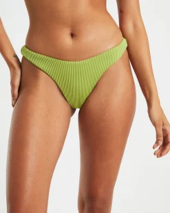 Rib Cheeky Cut Bikini Bottoms