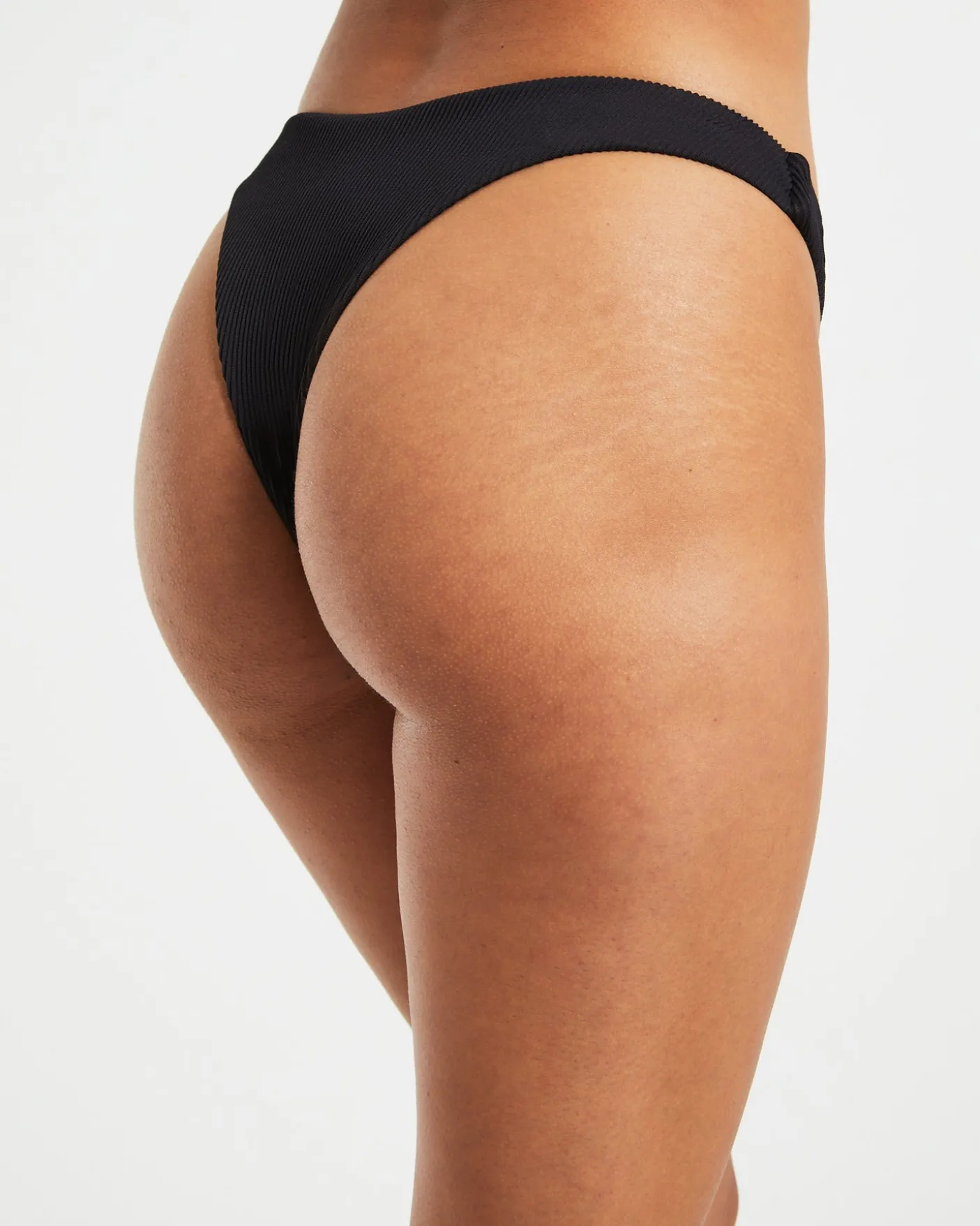 Rib Cheeky Cut Bikini Bottoms
