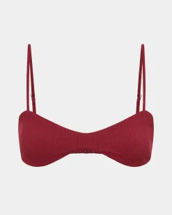 Rib Curve Crop Bikini Top