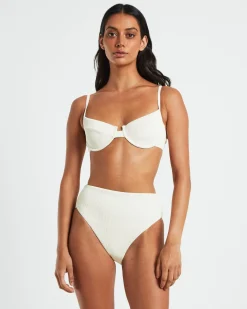 Rib Cut Out Underwire Bikini Top Bikini Top