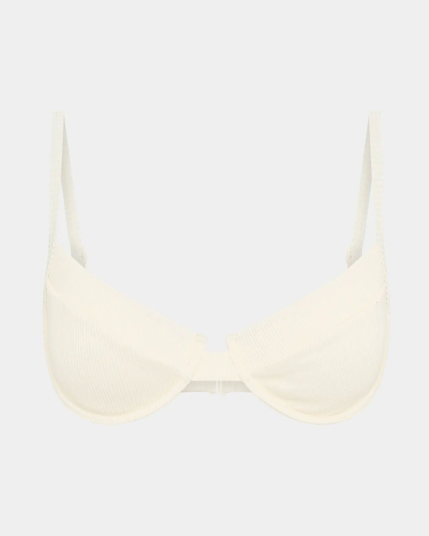 Rib Cut Out Underwire Bikini Top Bikini Top