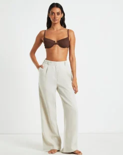 Rib Cut Out Underwire Bikini Top Bikini Top