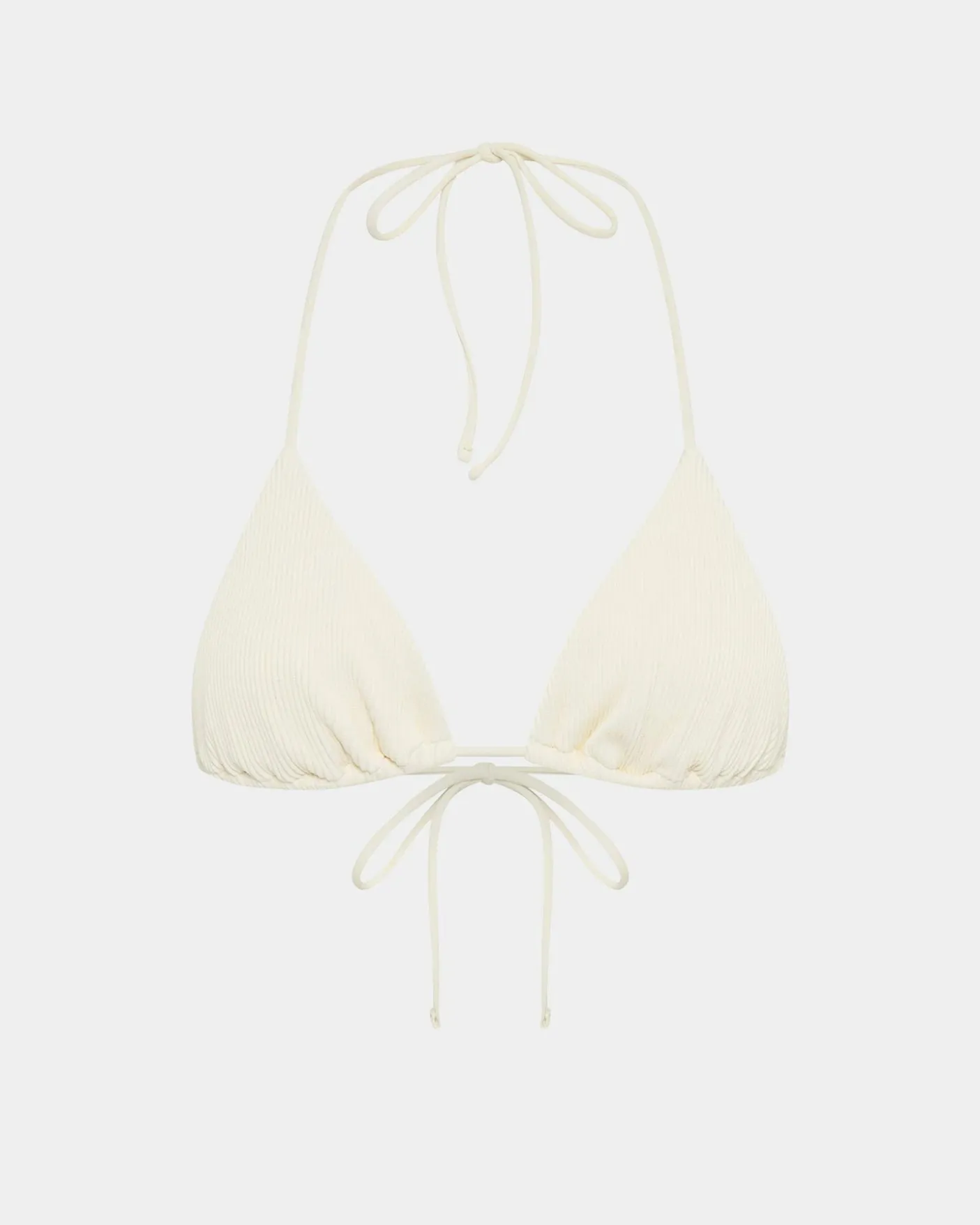 Rib Halter Triangle Bikini Top