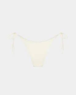 Rib Skinny Strap Tie Side Bikini Bottom