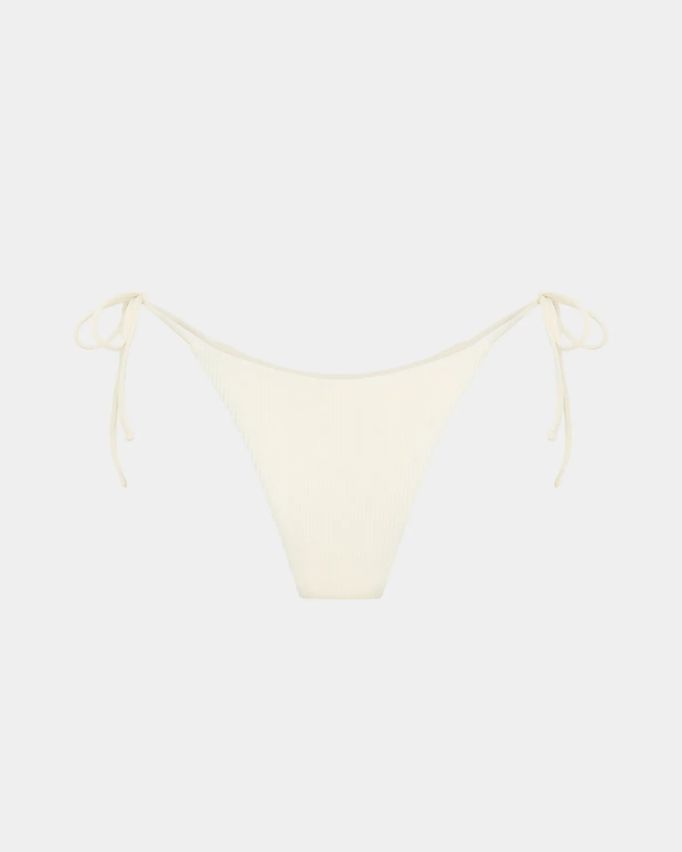 Rib Skinny Strap Tie Side Bikini Bottom