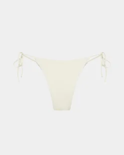 Rib Skinny Strap Tie Side Bikini Bottom