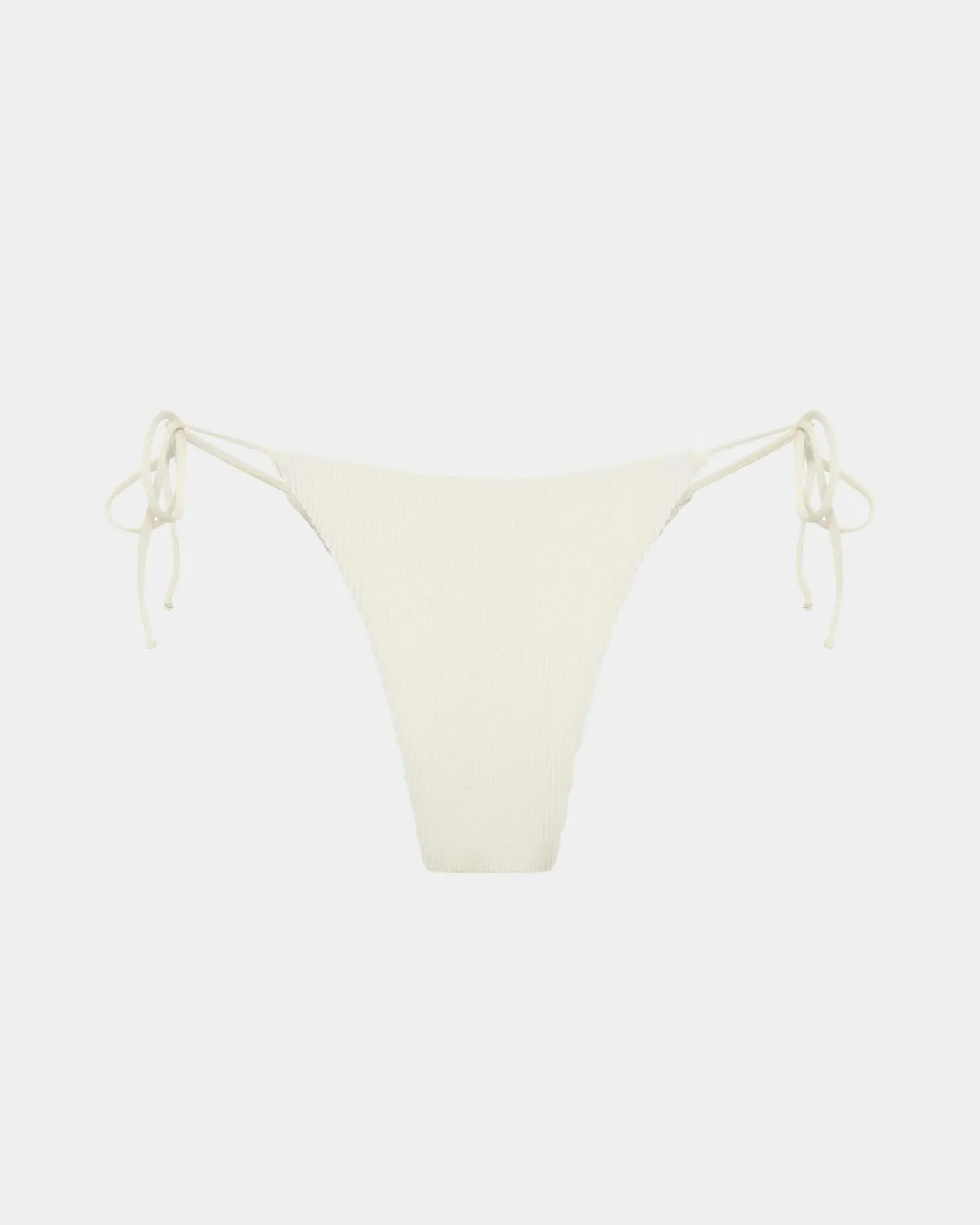 Rib Skinny Strap Tie Side Bikini Bottom