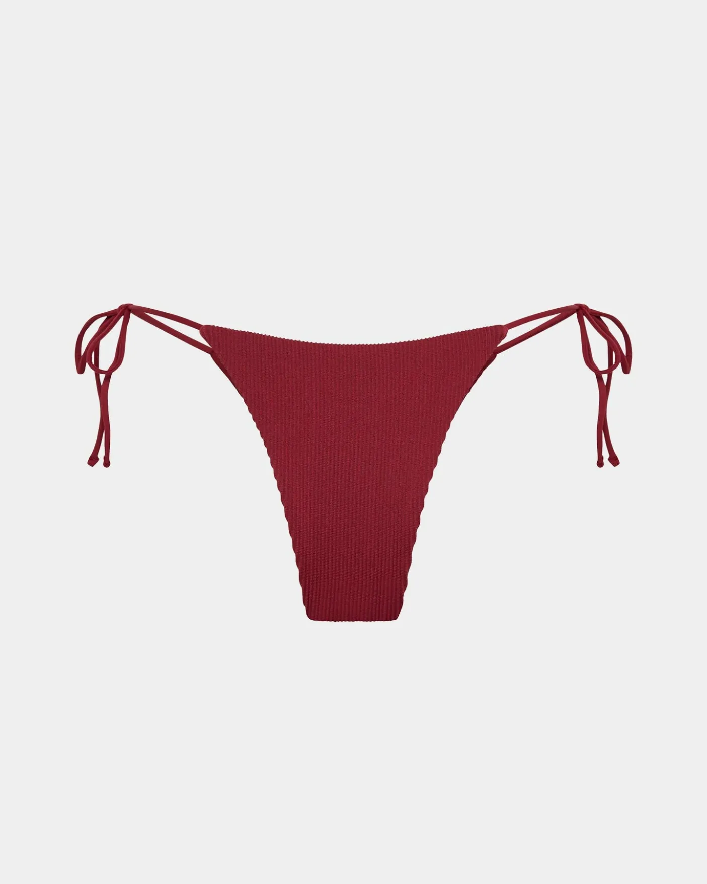 Rib Skinny Strap Tie Side Bottoms