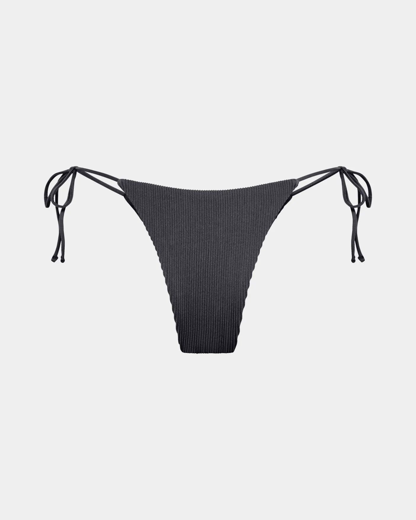 Rib Skinny Strap Tie Side Bottoms