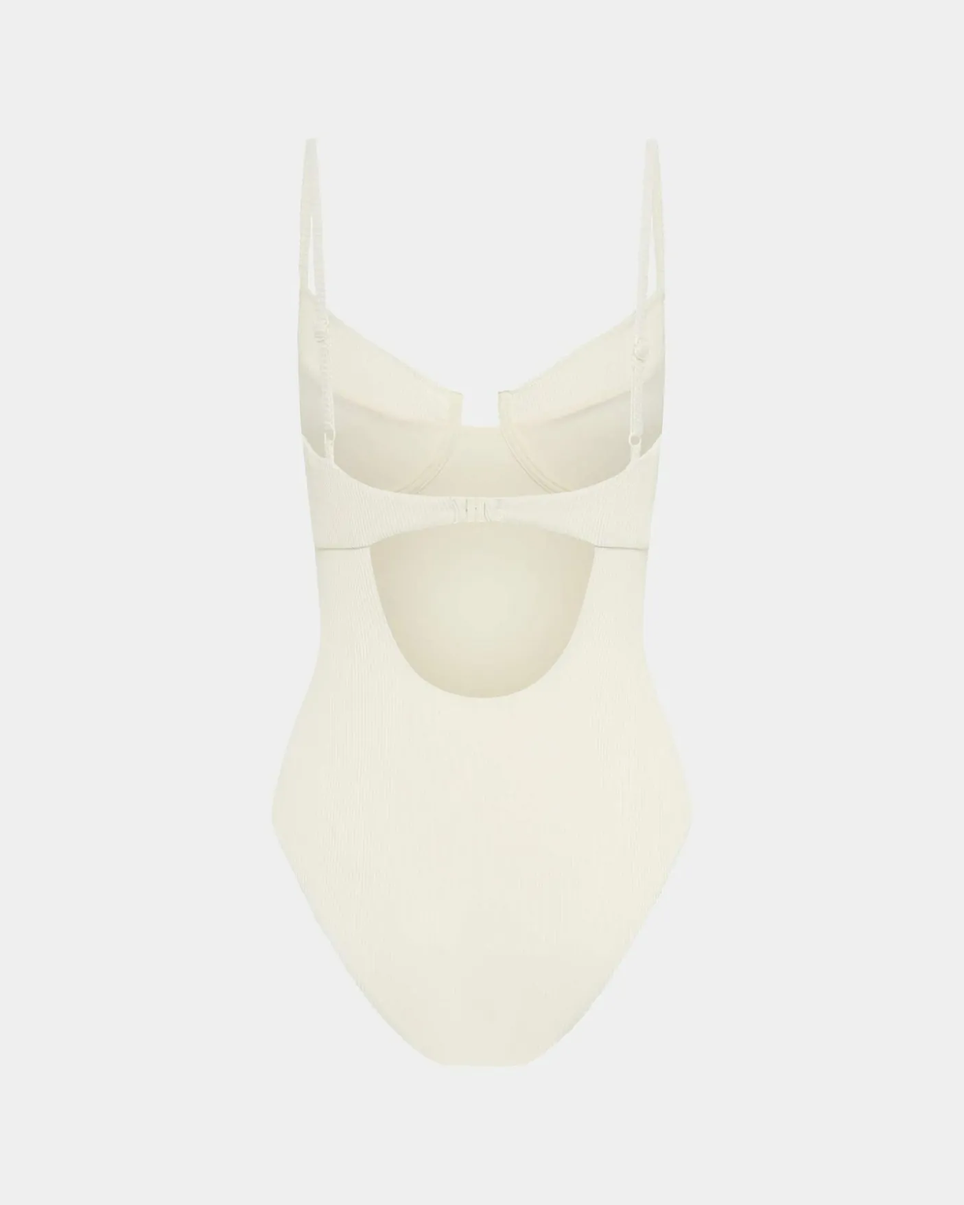 Rib Underwire Bikini Top One Piece
