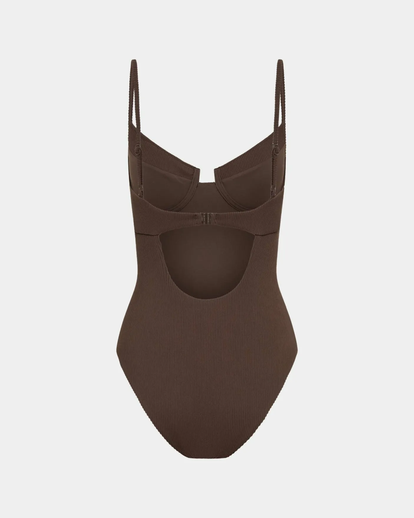Rib Underwire Bikini Top One Piece