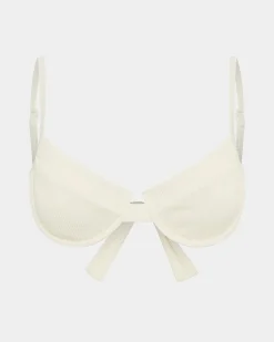 Rib Underwire Tie Back Bikini Top