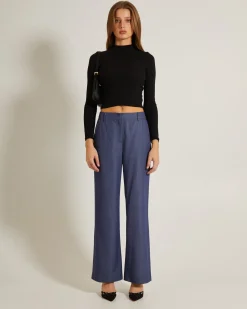 Ribbed Long Sleeve Crop Skivvy