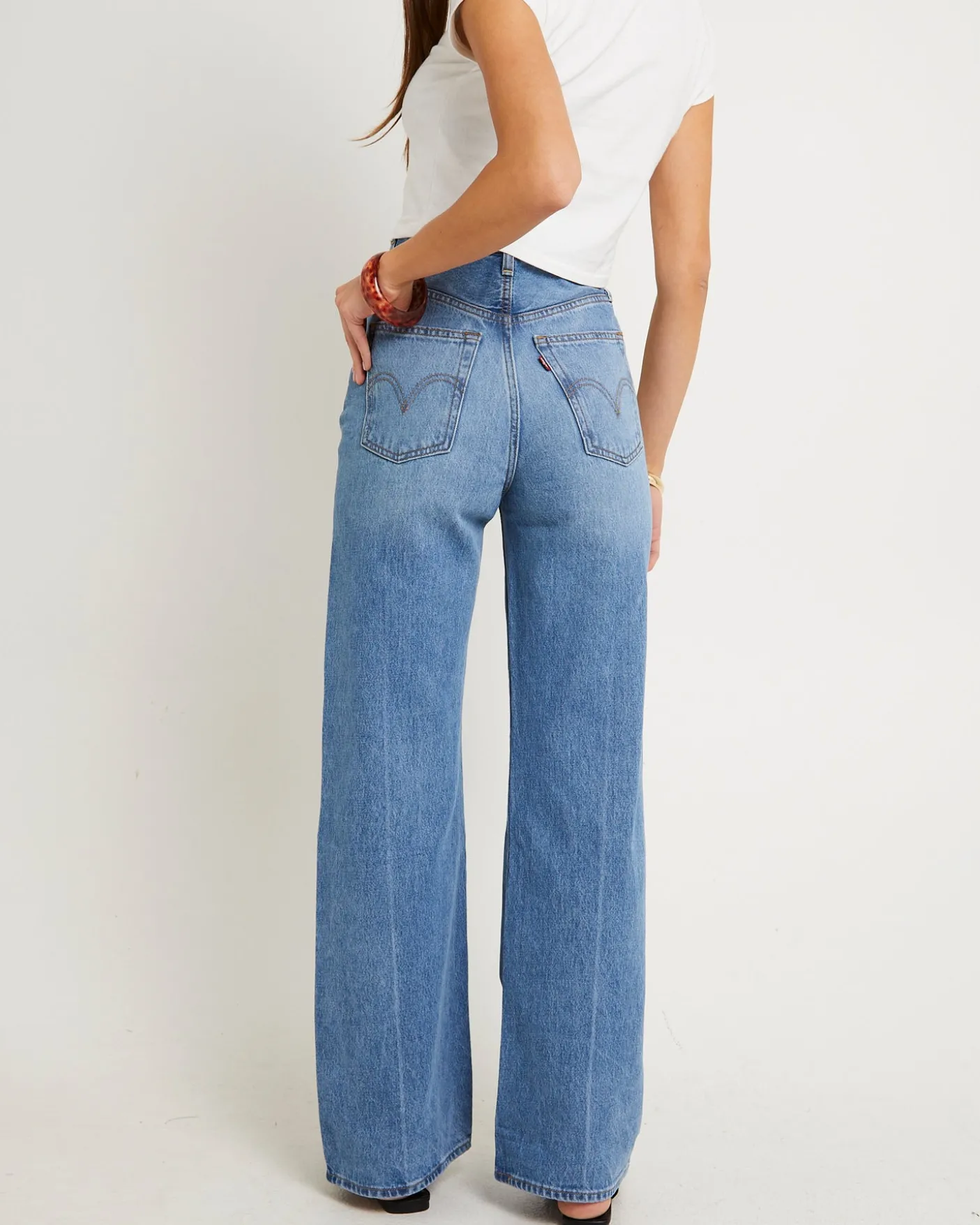 Ribcage Wide Leg Denim Jeans