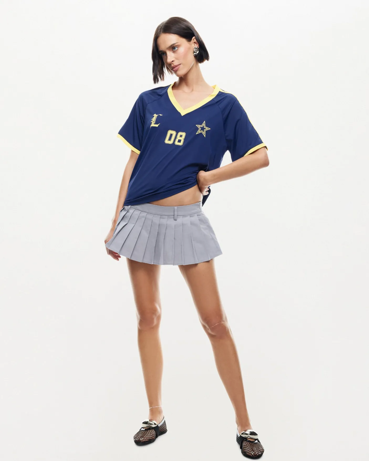 Rider Mini Skirt Slate Grey