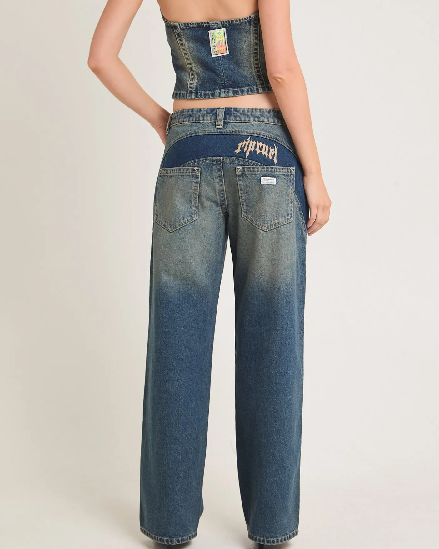 Rip Curl 99 Low Baggy Denim Jeans Zola Board