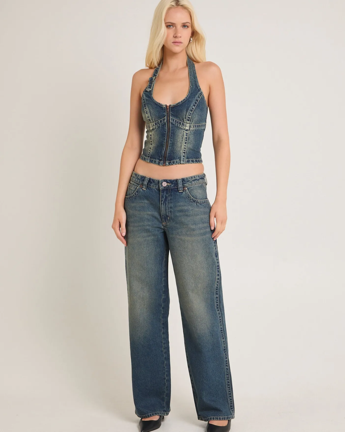Rip Curl 99 Low Baggy Denim Jeans Zola Board