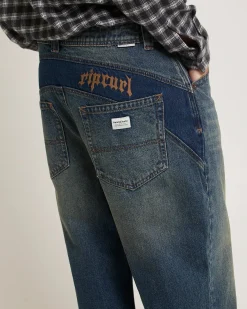 Rip Curl A6 Big Baggy Denim Jeans Zane Board