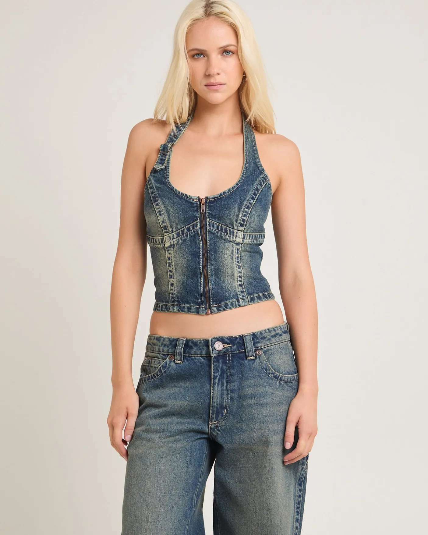 Rip Curl Denim Top Zola