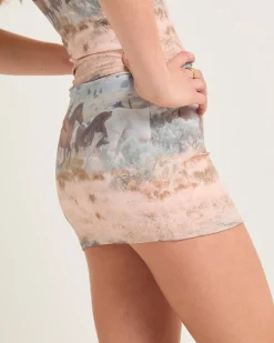 Rodeo Print Mini Skirt
