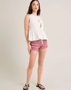 Rosie Shirred Hot Shorts