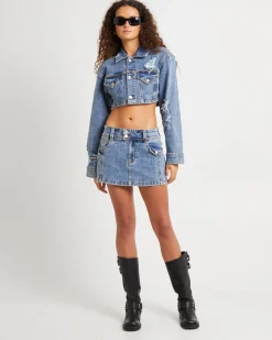Roxy Mini Denim Skirt