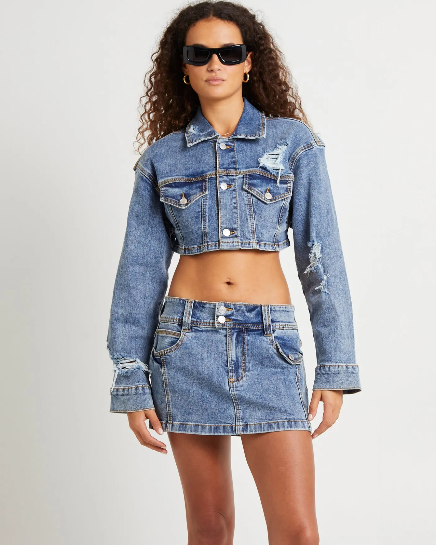 Roxy Shrunken Denim Jacket
