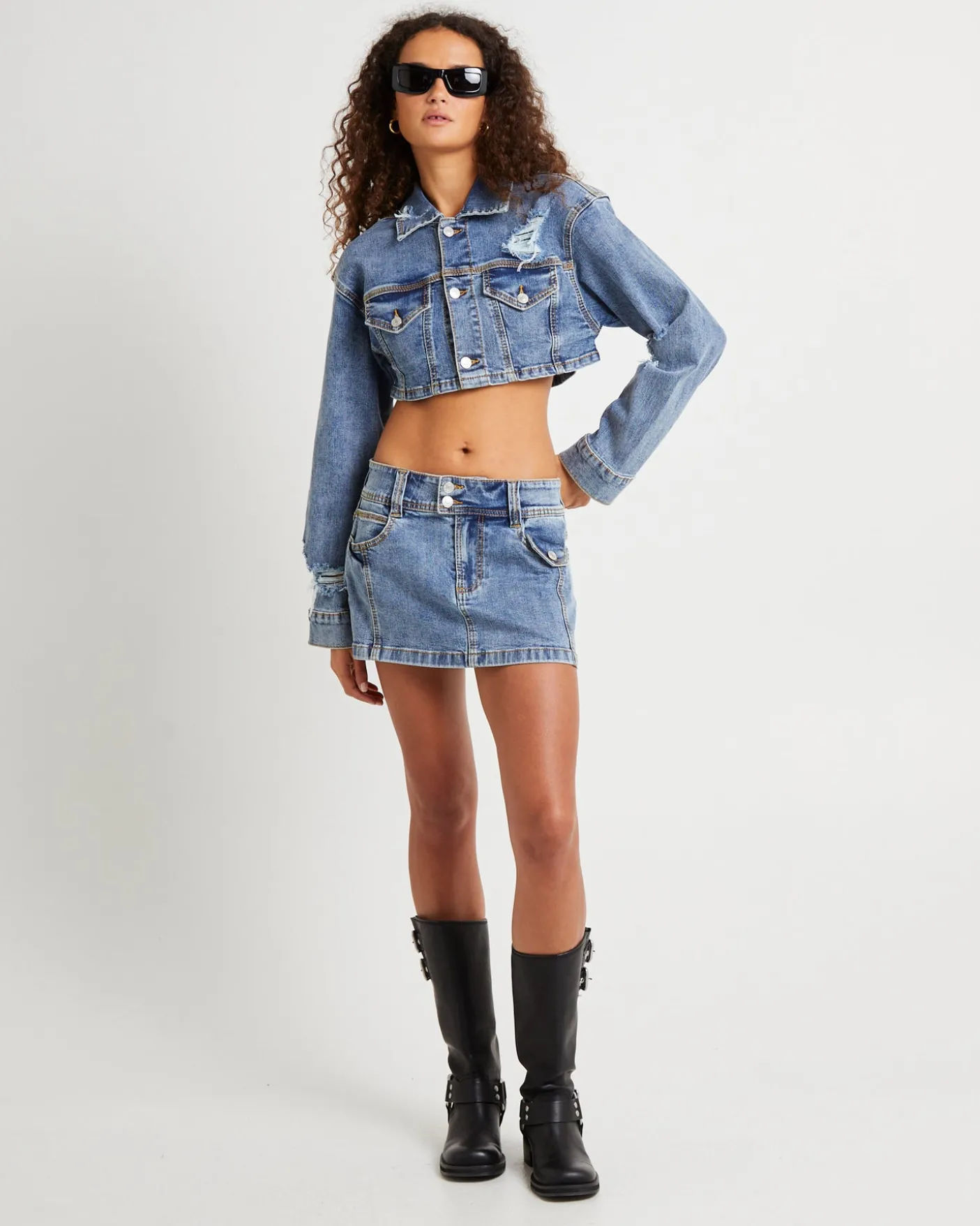 Roxy Shrunken Denim Jacket