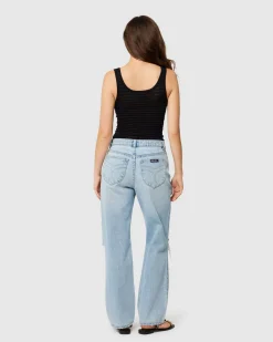 90's Relaxed Denim Jeans Long Beach Worn