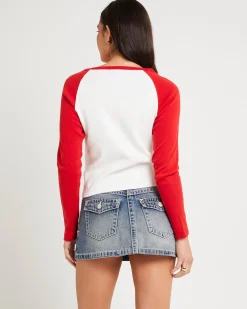 90's Rib Raglan Long Sleeve Shirt