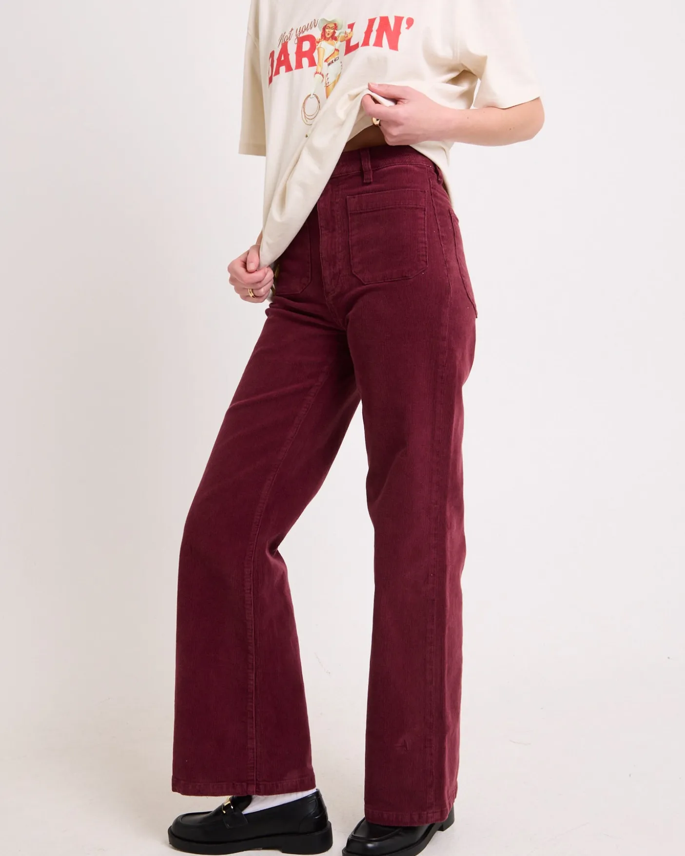 Sailor Long Cord Denim Jeans