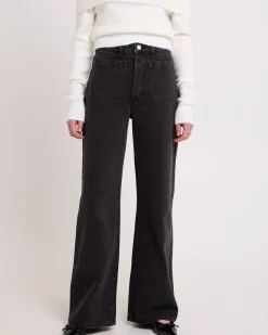 Sailor Long Denim Jeans Black Stone