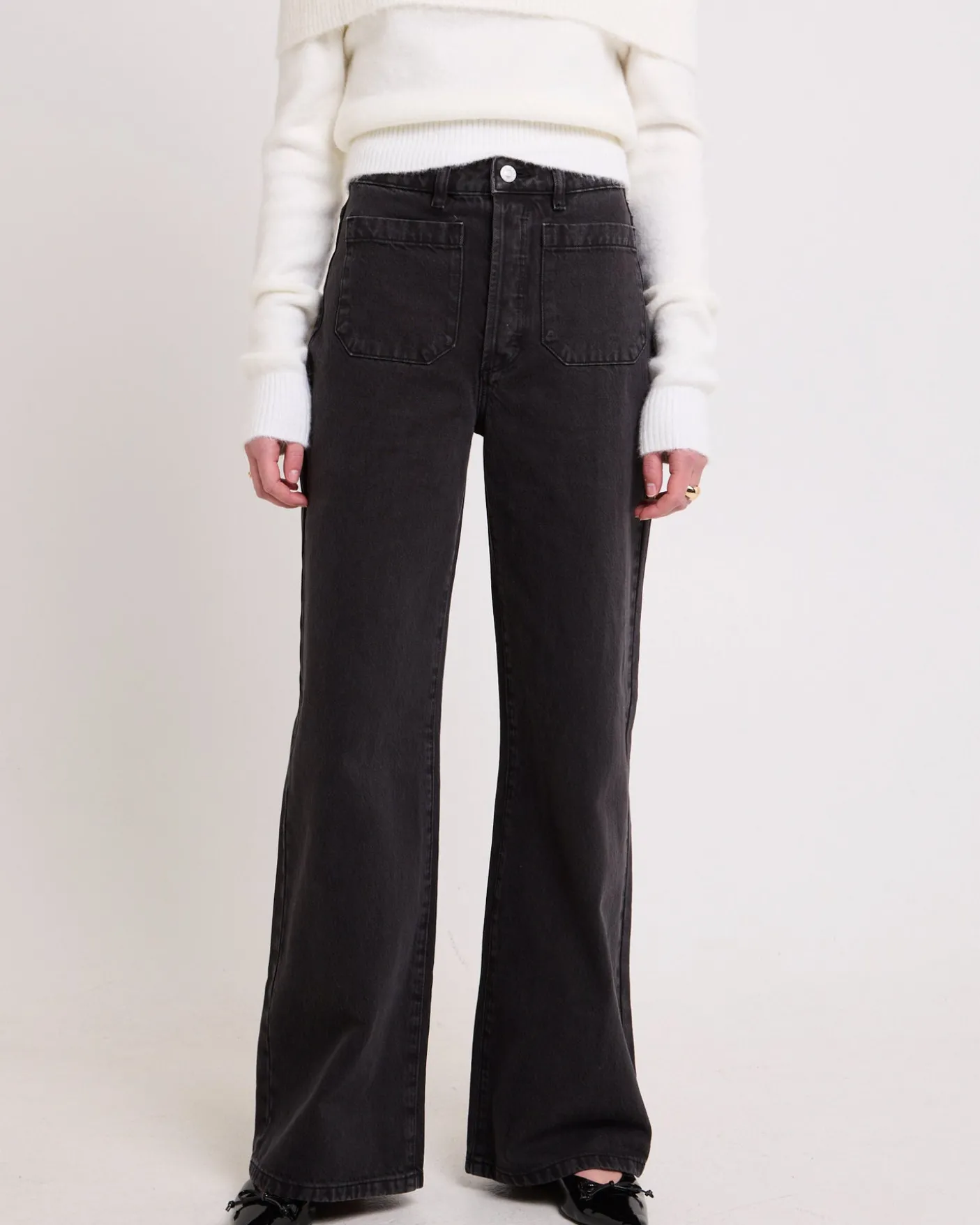 Sailor Long Denim Jeans Black Stone