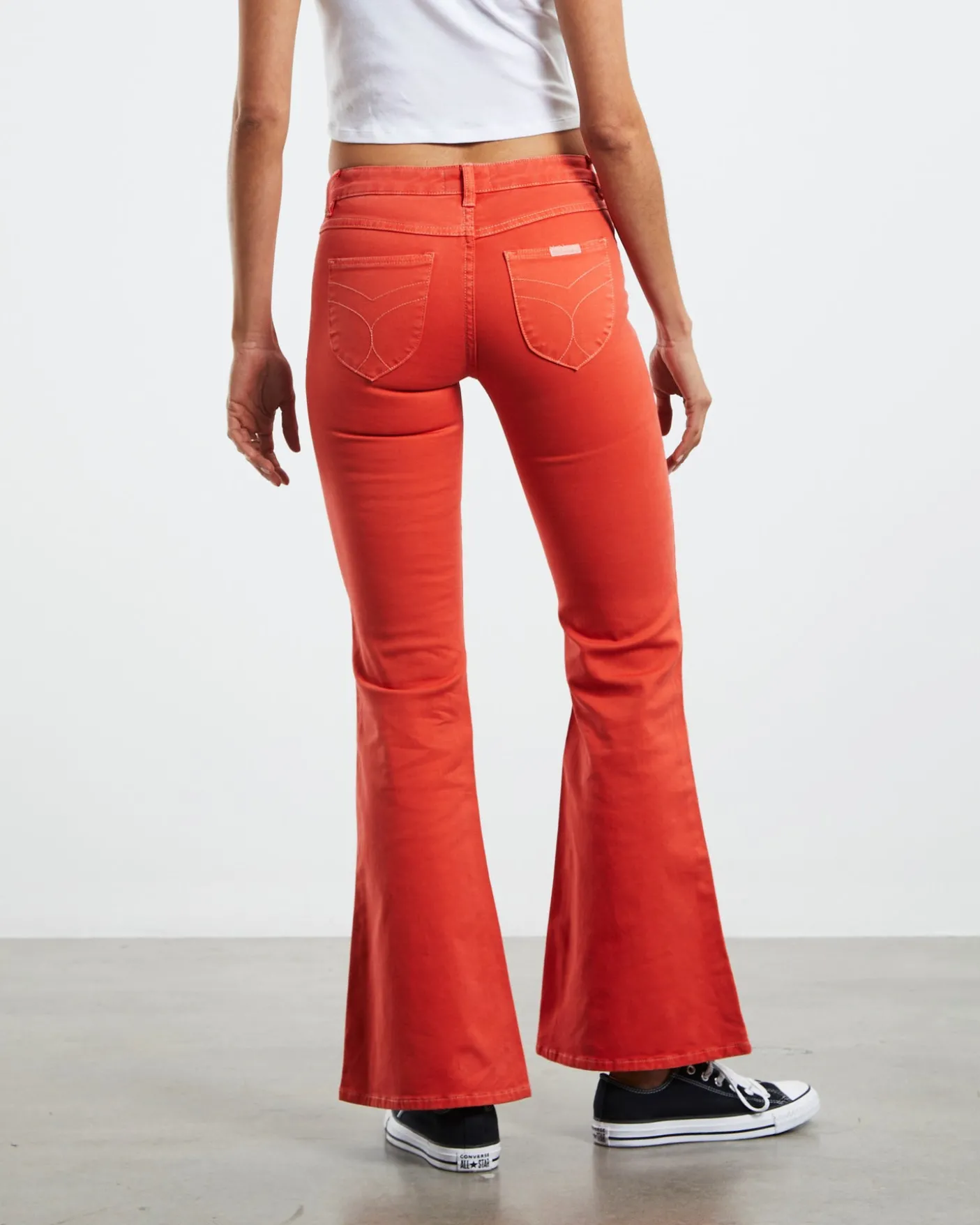 Sailor Low Flare Jeans Scarlet Coral
