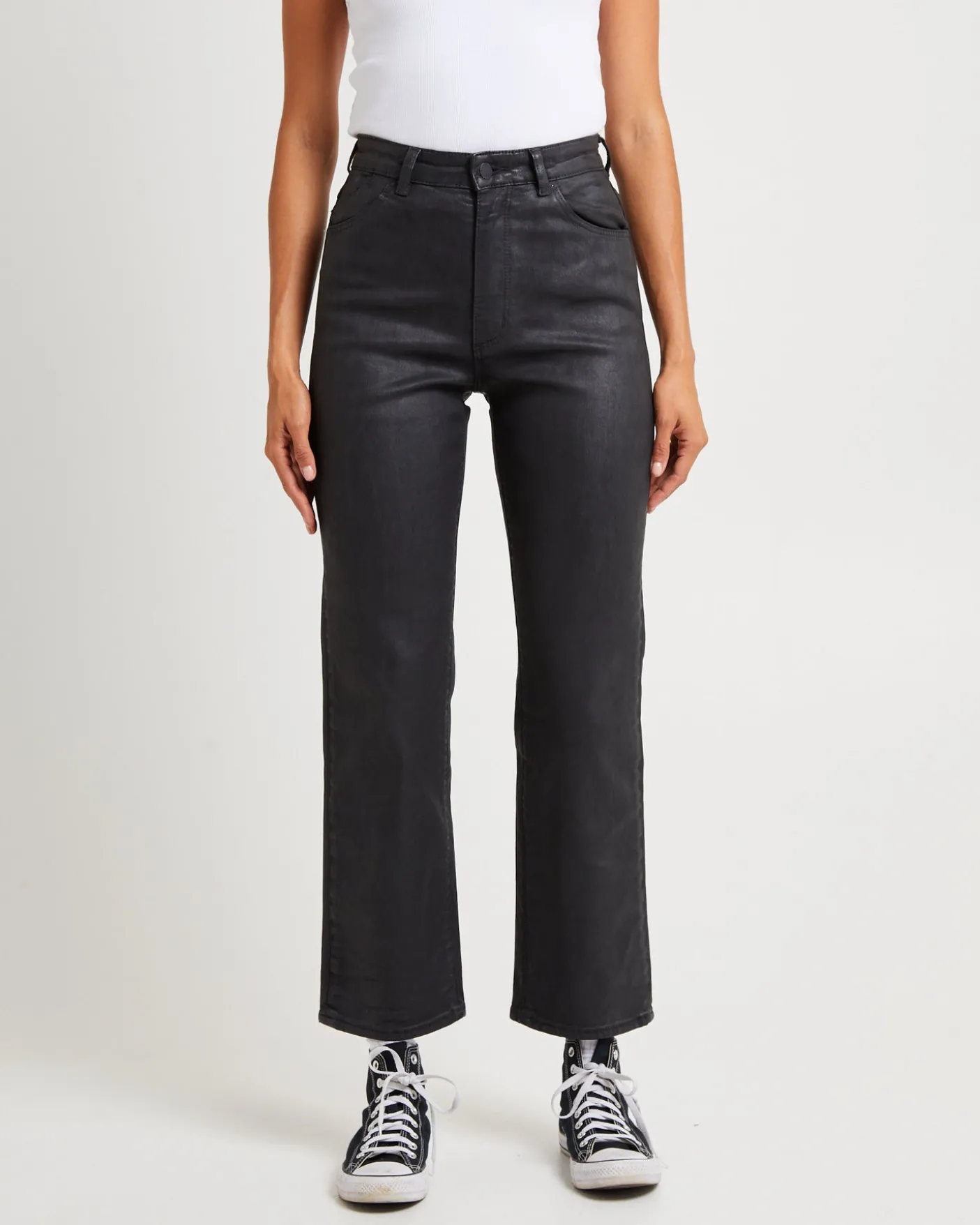 Sailor Scoop Coated Denim Jeans