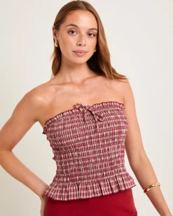 Sandra Gingham Bandeau