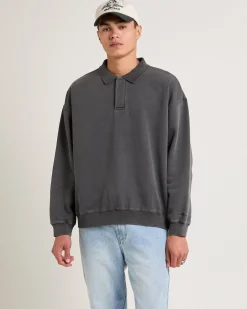 Script Fleece Polo Shirt