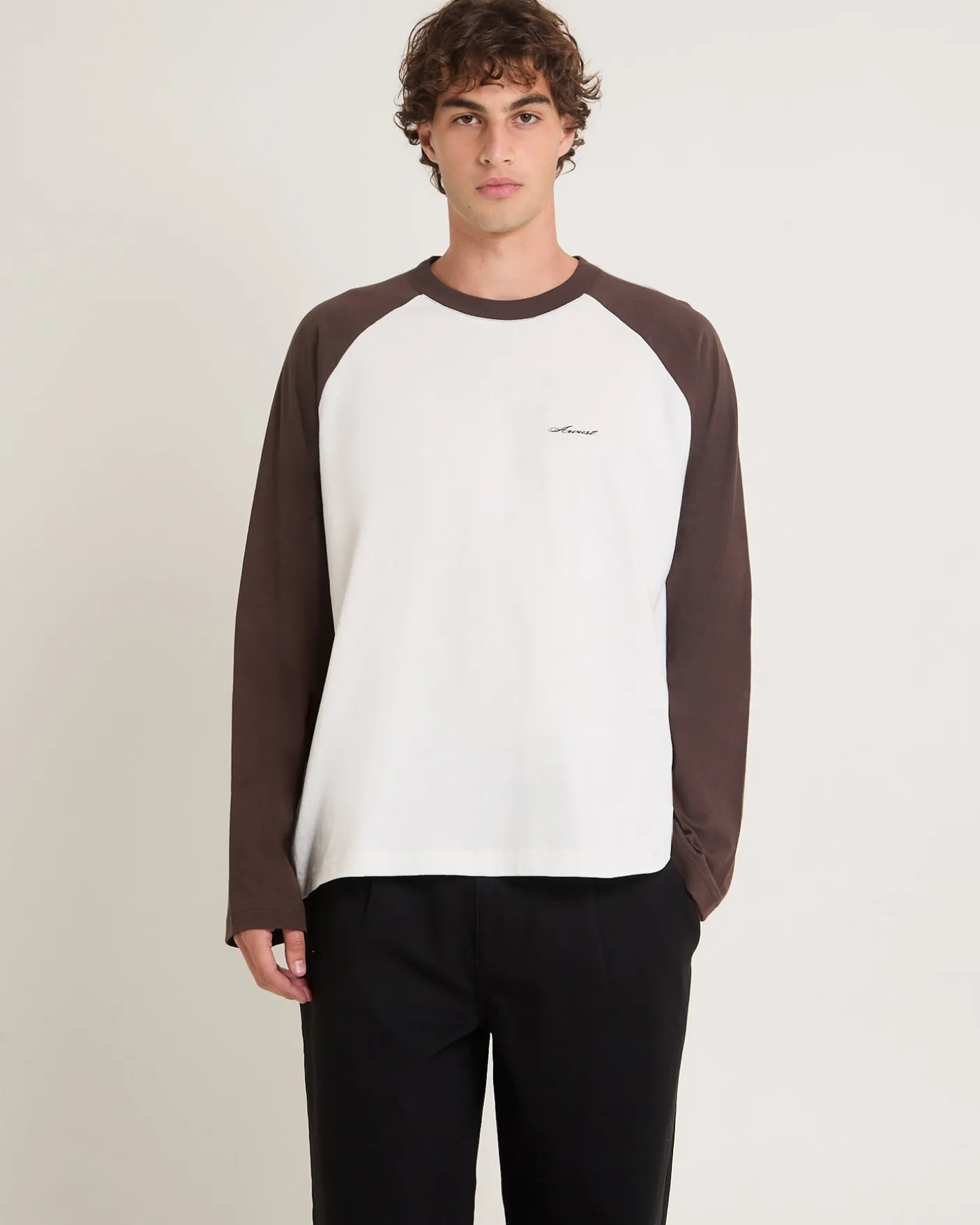 Script Long Sleeve Raglan T-Shirt