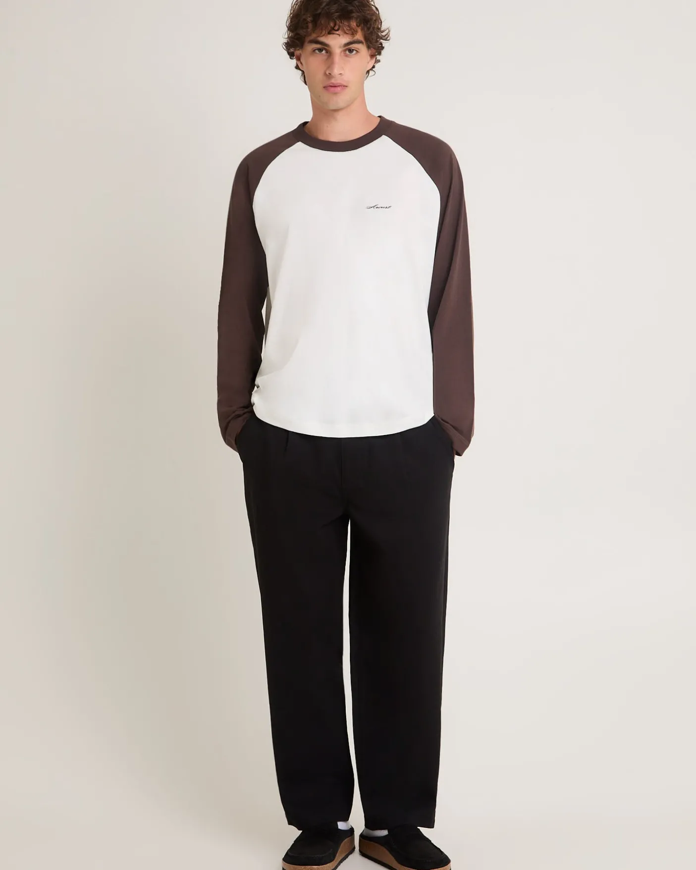 Script Long Sleeve Raglan T-Shirt